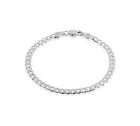 QUADRI - Elegante Armband aus Panzerkette (Cubana) - Breite 7mm - für Männer und Frauen aus 925er Echtsilber - Länge 20.30 cm - Silberkette Kette anlaufgeschützt - Zertifikat Made in Italy