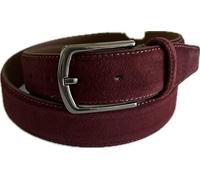 QUAMOD Wildleder Gürtel Damen Herren Hochwertiger Velours Ledergürtel Unisex 3,5 cm (35 mm) breit, Velourleder Gürtel mit Geschenk-Box