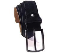 QUAMOD Wildleder Gürtel Damen Herren Hochwertiger Velours Ledergürtel Unisex 3,5 cm (35 mm) breit, Velourleder gürtel mit Geschenk-Box umweltfreundliche und faire Produktion