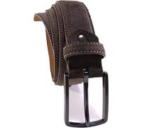 QUAMOD Wildleder Gürtel Damen Herren Hochwertiger Velours Ledergürtel Unisex 3,5 cm (35 mm) breit, Velourleder gürtel mit Geschenk-Box umweltfreundliche und faire Produktion