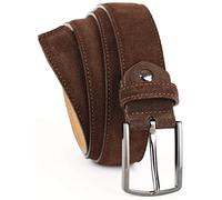 QUAMOD Wildleder Gürtel Damen Herren Hochwertiger Velours Ledergürtel Unisex 3,5 cm (35 mm) breit, Velourleder gürtel mit Geschenk-Box umweltfreundliche und faire Produktion