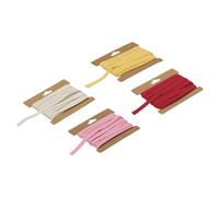 QUARKZMAN 1/4" Doppelt Gefaltetes Schrägband Baumwolle Kontinuierliches Bias Klebeband für Nähen Säumen Quilten Saum Binden Handwerk (Warm Weiß Rosa Hellgelb Tiefrot 6 Yards)