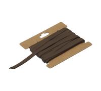 QUARKZMAN 1/4" Doppelt Gefaltetes Schrägband Baumwolle Kontinuierliches Bias Klebeband für Nähen Säumen Quilten Saum Binden Handwerk (Braun 6 Yards)