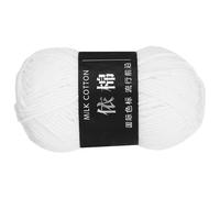 QUARKZMAN 1 Strang Baumwollgarn, 60% Baumwolle, 40% Acrylgarn Häkelgarn, Deckengarn zum Häkeln Jedes von 47g/1,66oz (Pro Strang 80m/87,5 Yard) / Weiß