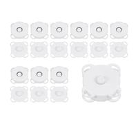 QUARKZMAN 10 Sets magnetische Druckknöpfe, 1,4 cm, Metallverschlüsse, Magnetverschlüsse zum Aufnähen, Ersatz-Magnetverschlüsse für Geldbörsen, DIY, Basteln, weiß