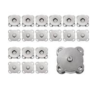 QUARKZMAN 10 Sets magnetische Druckknöpfe, 1,8 cm, Metallverschlüsse, Magnete zum Aufnähen, Verschlüsse, Ersatz-Magnetverschlüsse für Geldbörsen, Basteln, Gunmetal