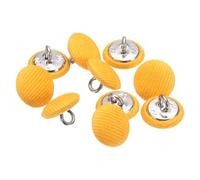 QUARKZMAN 10 Stück 12,5 mm Knöpfe Gelb mit Stoffüberzug, Vintage Stoffknöpfe Bezogen Nähknöpfe Runde Bastelknöpfe Metallschaft für Mantel Jacke Anzüge Kleider Blusen DIY Projekte