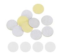 QUARKZMAN 10 Stück 12mm runde selbstklebende Bastelfilz, Filzkreise vorgeschnittene Filz Aufkleber aus Vliesstoff für Nähen, DIY Projekt, Bastelarbeiten, Handwerk, Decoration (Weiß)