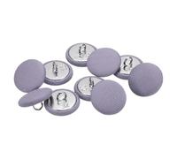 QUARKZMAN 10 Stück 20 mm Knöpfe Lila mit Stoffüberzug, Vintage Stoffknöpfe Bezogen Nähknöpfe Runde Bastelknöpfe Metallschaft für Mantel Jacke Anzüge Kleider Blusen DIY Projekte