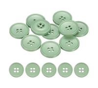 QUARKZMAN 10 Stück 20mm Harz Knöpfe zum Annähen, 4 Löch Runde Ersatz Nähknöpfe für Bastel Strickjacke DIY Handwerk Dekorieren Mantel Kleidung Hemden Dekoration Herrenanzug (Grün)