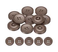 QUARKZMAN 10 Stück 20mm Harz Knöpfe zum Annähen, 4 Löch Runde Ersatz Nähknöpfe für Bastel Strickjacke DIY Handwerk Dekorieren Mantel Kleidung Hemden Dekoration Herrenanzug (Braun)