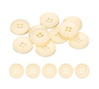 QUARKZMAN 10 Stück 20mm Harz Knöpfe zum Annähen, 4 Löch Runde Ersatz Nähknöpfe für Bastel Strickjacke DIY Handwerk Dekorieren Mantel Kleidung Hemden Dekoration Herrenanzug (Beige)