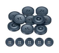 QUARKZMAN 10 Stück 20mm Harz Knöpfe zum Annähen, 4 Löch Runde Ersatz Nähknöpfe für Bastel Strickjacke DIY Handwerk Dekorieren Mantel Kleidung Hemden Dekoration Herrenanzug (Dunkelblau)
