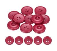 QUARKZMAN 10 Stück 20mm Harz Knöpfe zum Annähen, 4 Löch Runde Ersatz Nähknöpfe für Bastel Strickjacke DIY Handwerk Dekorieren Mantel Kleidung Hemden Dekoration Herrenanzug (Dunkelrot)