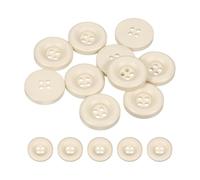 QUARKZMAN 10 Stück 20mm Harz Knöpfe zum Annähen, 4 Löcher Runde Nähknöpfe für Strickjacke DIY Handwerk Dekoration Mantel Bekleidung Kleidung Hemden Urlaubsdekoration (Beige)