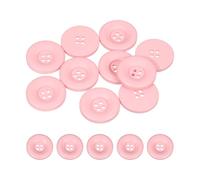 QUARKZMAN 10 Stück 25mm Harz Knöpfe zum Annähen, 4 Löcher Runde Nähknöpfe für Strickjacke DIY Handwerk Dekoration Mantel Bekleidung Kleidung Hemden Urlaubsdekoration (Rosa)
