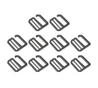 QUARKZMAN 10 Stück 26mm/1,02" Metall G-Haken Gurtverschlüsse Verstellbare Flache Tri-Glide Schieber Schnallen für DIY Rucksackgurt Rucksack Schnalle Gurtband, Dunkelgrau