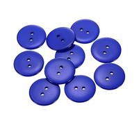 QUARKZMAN 10 Stück 28mm Harz Knöpfe zum Annähen, 2 Löcher Runde Nähknöpfe für Strickjacke DIY Handwerk Dekorieren Mantel Bekleidung Kleidung Hemden Urlaubsdekoration (Dunkelblau)