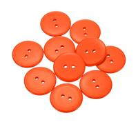 QUARKZMAN 10 Stück 28mm Harz Knöpfe zum Annähen, 2 Löcher Runde Nähknöpfe für Strickjacke DIY Handwerk Dekorieren Mantel Bekleidung Kleidung Hemden Urlaubsdekoration (Orange)
