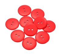 QUARKZMAN 10 Stück 28mm Harz Knöpfe zum Annähen, 2 Löcher Runde Nähknöpfe für Strickjacke DIY Handwerk Dekorieren Mantel Bekleidung Kleidung Hemden Urlaubsdekoration (Rot)