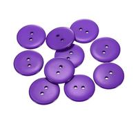 QUARKZMAN 10 Stück 28mm Harz Knöpfe zum Annähen, 2 Löcher Runde Nähknöpfe für Strickjacke DIY Handwerk Dekorieren Mantel Bekleidung Kleidung Hemden Urlaubsdekoration (Lila)