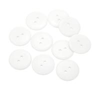 QUARKZMAN 10 Stück 28mm Harz Knöpfe zum Annähen, 2 Löcher Runde Nähknöpfe für Strickjacke DIY Handwerk Dekorieren Mantel Bekleidung Kleidung Hemden Urlaubsdekoration (Weiß)