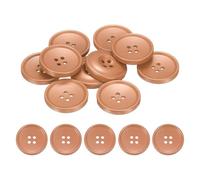 QUARKZMAN 10 Stück 28mm Harz Knöpfe zum Annähen, 4 Löch Runde Ersatz Nähknöpfe für Bastel Strickjacke DIY Handwerk Dekorieren Mantel Kleidung Hemden Dekoration Herrenanzug (Hellbraun)