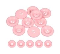 QUARKZMAN 10 Stück 28mm Harz Knöpfe zum Annähen, 4 Löcher Runde Nähknöpfe für Strickjacke DIY Handwerk Dekoration Mantel Bekleidung Kleidung Hemden Urlaubsdekoration (Rosa)