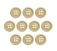 QUARKZMAN 10 Stück Bunte Knöpfe, 15mm 4 Löcher Harzknöpfe zum Annähen, Bastelknöpfe Runde Ersatzknöpfe Buttons für Nähen Mantel Hemden Kleidung DIY Handwerk Dekoration, Bananengelb