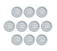 QUARKZMAN 10 Stück Bunte Knöpfe, 20mm 4 Löcher Harzknöpfe zum Annähen, Bastelknöpfe Runde Ersatzknöpfe Buttons für Nähen Mantel Hemden Kleidung DIY Handwerk Dekoration, Dunkelgrau