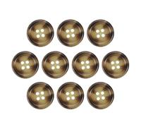 QUARKZMAN 10 Stück Bunte Knöpfe, 20mm 4 Löcher Nähen Harzknöpfe, Bastelknöpfe Runde Ersatzknöpfe Buttons für Mantel Hemden Kleidung DIY Handwerk Dekoration, 7#Kaffeebraun