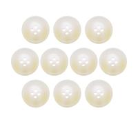 QUARKZMAN 10 Stück Bunte Knöpfe, 20mm 4 Löcher Nähen Harzknöpfe, Bastelknöpfe Runde Ersatzknöpfe Buttons für Mantel Hemden Kleidung DIY Handwerk Dekoration, 2#Weiß