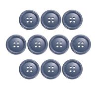QUARKZMAN 10 Stück Bunte Knöpfe, 25mm 4 Löcher Harzknöpfe zum Annähen, Bastelknöpfe Runde Ersatzknöpfe Buttons für Nähen Mantel Hemden Kleidung DIY Handwerk Dekoration, Segeln Blau
