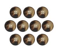 QUARKZMAN 10 Stück Bunte Knöpfe, 28mm 4 Löcher Nähen Harzknöpfe, Bastelknöpfe Runde Ersatzknöpfe Buttons für Mantel Hemden Kleidung DIY Handwerk Dekoration, 2#Kaffeebraun