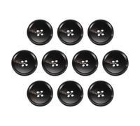 QUARKZMAN 10 Stück Bunte Knöpfe, 28mm 4 Löcher Nähen Harzknöpfe, Bastelknöpfe Runde Ersatzknöpfe Buttons für Mantel Hemden Kleidung DIY Handwerk Dekoration, 4#Kaffeebraun