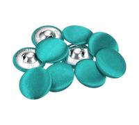 QUARKZMAN 10 Stück Dunkelgrün Knöpfe mit Stoffüberzug 25mm Satinstoff Bezogen Nähknöpfe Runde Bastelknöpfe Metallschaft Ösenknöpfe Vintage für Mantel Kleidung Jacke Blazer Anzüge DIY