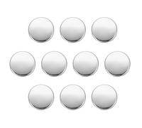 QUARKZMAN 10 Stück Knöpfe 11,5mm Metallknöpfe Zinklegierung Metallschaft Rund Flache Nähknöpfe, Ösenknöpfe Bastelknöpfe für Kleidung Dekoration Selber Machen Zubehör Buttons, Silber