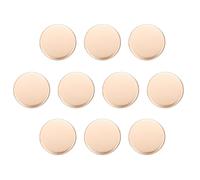 QUARKZMAN 10 Stück Knöpfe 11,5mm Metallknöpfe Zinklegierung Metallschaft Rund Flache Nähknöpfe, Ösenknöpfe Bastelknöpfe für Kleidung Dekoration Selber Machen Zubehör Buttons, Matt Gold