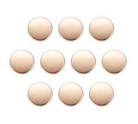 QUARKZMAN 10 Stück Knöpfe 12,5mm Metallknöpfe Zinklegierung Metallschaft Rund Flache Nähknöpfe, Ösenknöpfe Bastelknöpfe für Kleidung Dekoration Selber Machen Zubehör Buttons, Gold