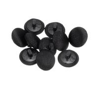 QUARKZMAN 10 Stück Knöpfe 12,5mm Stoffbezogene Knöpfe Schwarz Nähknöpfe mit Stoff bezogen Runder Kunststoffschaft Ösen Vintage für Anzüge Kleider Blusen Mantel Jacke Blazer Basteln
