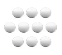 QUARKZMAN 10 Stück Knöpfe 15mm Metallknöpfe Zinklegierung Metallschaft Rund Flache Nähknöpfe, Ösenknöpfe Bastelknöpfe für Kleidung Dekoration Selber Machen Zubehör Buttons, Silber