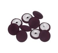 QUARKZMAN 10 Stück Knöpfe 15mm Stoffbezogene Knöpfe Tiefes Lila Nähknöpfe mit Stoff bezogen Runder Kunststoffschaft Ösen Vintage für Anzüge Kleider Blusen Mantel Jacke Blazer Basteln