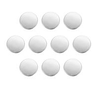 QUARKZMAN 10 Stück Knöpfe 20mm Metallknöpfe Zinklegierung Metallschaft Rund Flache Nähknöpfe, Ösenknöpfe Bastelknöpfe für Kleidung Dekoration Selber Machen Zubehör Buttons, Silber