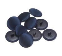 QUARKZMAN 10 Stück Knöpfe 20mm Stoffbezogene Knöpfe Marineblau Nähknöpfe mit Stoff bezogen Runder Kunststoffschaft Ösen Vintage für Anzüge Kleider Blusen Mantel Jacke Blazer Basteln