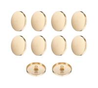 QUARKZMAN 10 Stück Knöpfe 28mm Metall Flache Buttons zum Annähen Runde Bastelknöpfe für Bekleidung Hosen Mantel Jacken Blazer Hemd Anzüge Dekorieren Handwerk Selber Machen, Roségold
