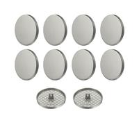 QUARKZMAN 10 Stück Knöpfe 30mm Metall Flache Buttons zum Annähen Runde Bastelknöpfe für Bekleidung Hosen Mantel Jacken Blazer Hemd Anzüge Dekorieren Handwerk Selber Machen, Grau
