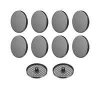 QUARKZMAN 10 Stück Knöpfe 30mm Metall Flache Buttons zum Annähen Runde Bastelknöpfe für Bekleidung Hosen Mantel Jacken Blazer Hemd Anzüge Dekorieren Handwerk Selber Machen, Schwarz
