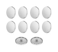 QUARKZMAN 10 Stück Knöpfe 30mm Metall Flache Buttons zum Annähen Runde Bastelknöpfe für Bekleidung Hosen Mantel Jacken Blazer Hemd Anzüge Dekorieren Handwerk Selber Machen, Silber