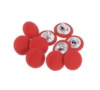 QUARKZMAN 10 Stück Knöpfe mit Stoffüberzug 11,5mm Runder Metallschaft Ösen Stoffknöpfe mit Stoff bezogen Nähknöpfe Vintage Ösenknöpfe für Anzüge Kleider Blusen Bastel DIY, Rot