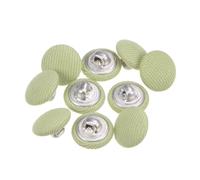 QUARKZMAN 10 Stück Knöpfe mit Stoffüberzug 12,5mm Runder Metallschaft Ösen Stoffknöpfe mit Stoff bezogen Nähknöpfe Vintage Ösenknöpfe für Anzüge Kleider Blusen Bastel DIY, Hellgrün